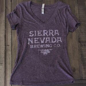 Next Level Apparel Heathered Purple Women's V-Neck Tee